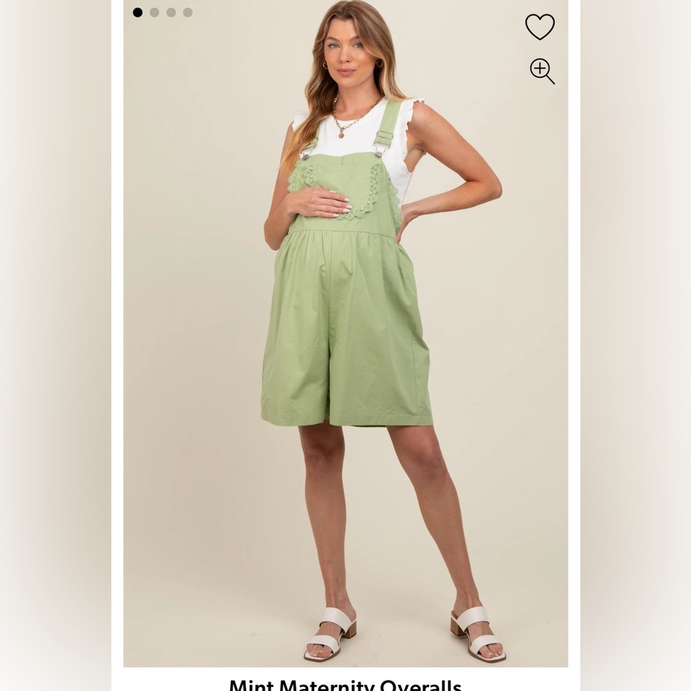 Brand new Olive/mint maternity overalls